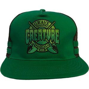 Creature Grave Diggers Trucker Snapback Hat - Green/Black [Adjustable]